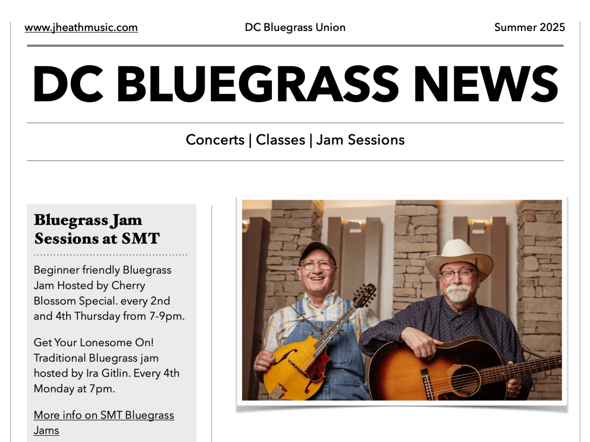 DC Bluegrass News Summer&nbsp;2025!